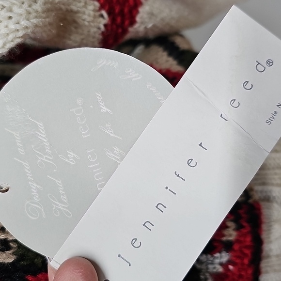 80s 90s Style Jennifer Reed Handknit Sweater Abstract Design & Cable Knit Waist - Picture 5 of 12